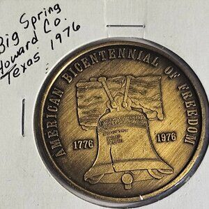 Bicentennial Commemorative Medal -1976 Howard County, Texas - Captain Randolph B